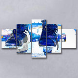 Abstract Ice Hockey 5 Pieces Canvas Prints Wall Art Decor - Painting Canvas, Mixed Canvas, Multi Panels