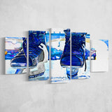 Abstract Ice Hockey 5 Pieces Canvas Prints Wall Art Decor - Painting Canvas, Mixed Canvas, Multi Panels