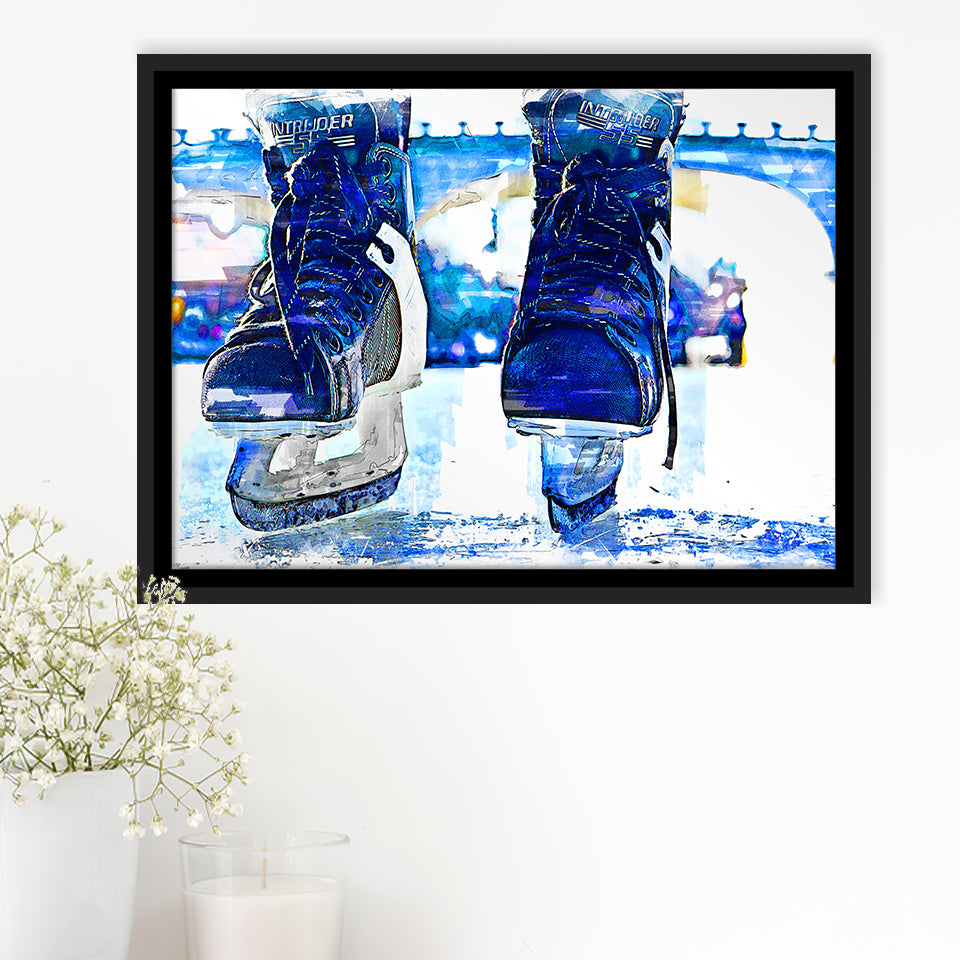Abstract Ice Hockey Framed Canvas Prints Wall Art Decor - Painting Canvas, Framed Picture, Home Decor