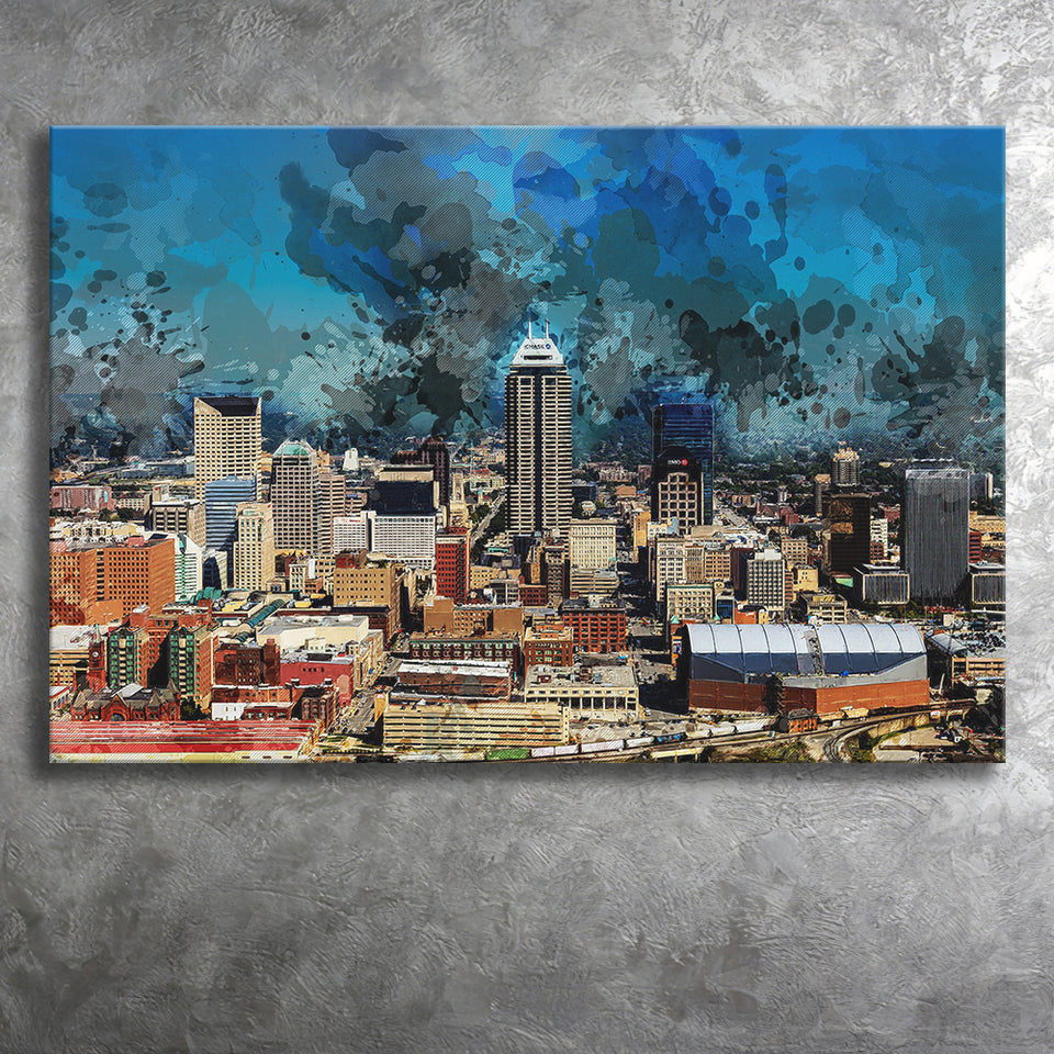 Abstract Indianapolis Canvas Prints Wall Art Decor - Painting Canvas, Art Print, Home Decor, Ready to Hang