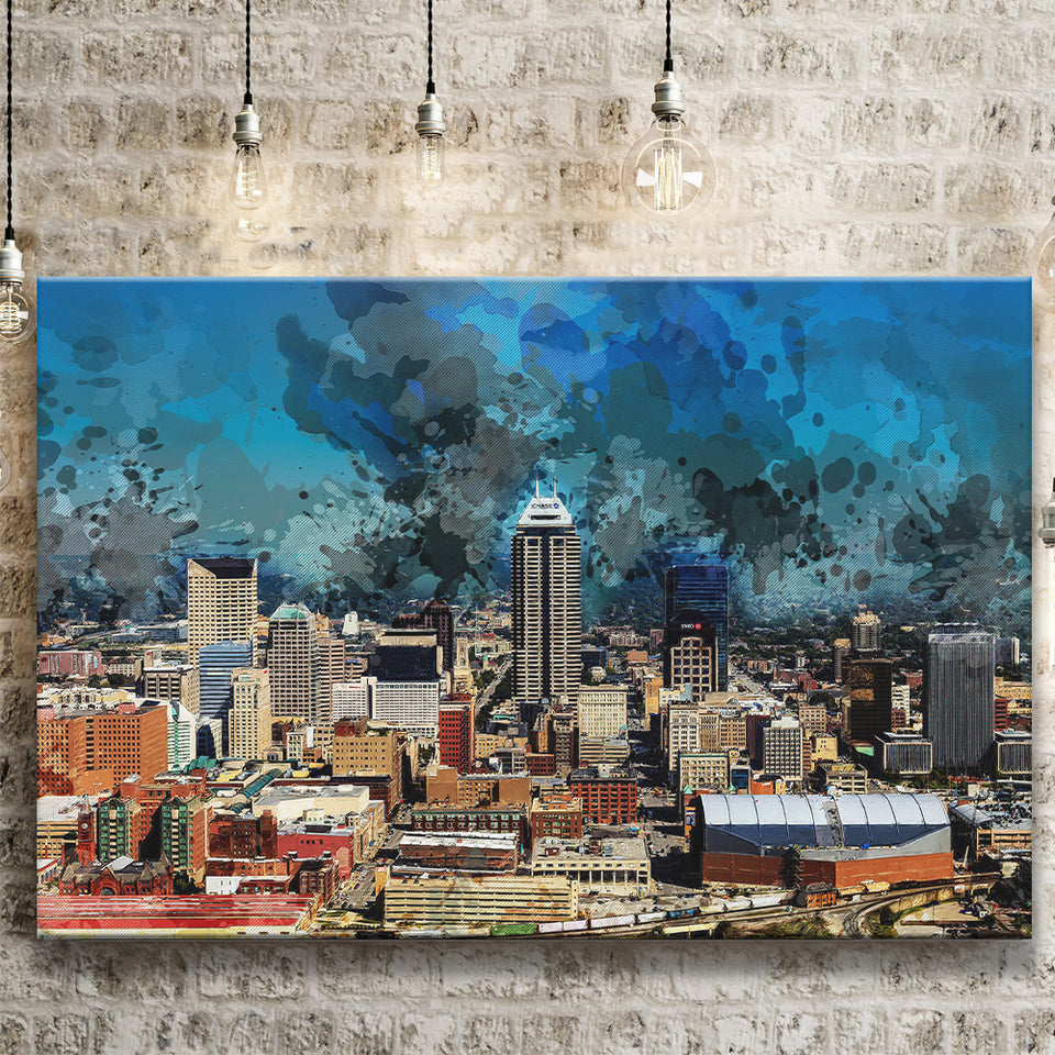 Abstract Indianapolis Canvas Prints Wall Art Decor - Painting Canvas, Art Print, Home Decor, Ready to Hang