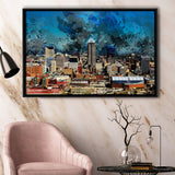 Abstract Indianapolis Framed Canvas Prints Wall Art Decor - Painting Canvas, Framed Picture, Home Decor