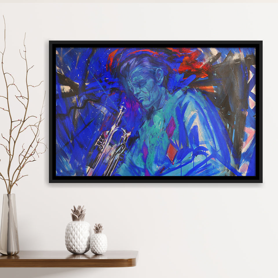 Abstract Jazz Culture Canvas Wall Art Music Gift Framed Canvas Prints Wall Art Decor, Framed Picture, Floating Frame