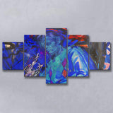 Abstract Jazz Culture Canvas Wall Art Music Gift 5 Piece Canvas Prints Wall Art Decor, Multi Panels, Mixed Canvas
