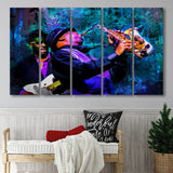 Abstract Jazz Wall Art, Jazz Band, Jazz Band Painting, Multi Panels, 5 Pieces B, Canvas Prints Wall Art Home Decor,X Large Canvas