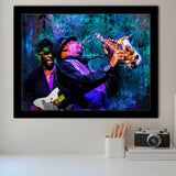 Abstract Jazz Wall Art, Jazz Band, Jazz Band Painting, Framed Art Prints Wall Art Home Decor, Ready to Hang