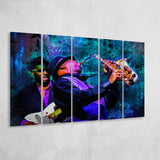 Abstract Jazz Wall Art, Jazz Band, Jazz Band Painting, Multi Panels, 5 Pieces B, Canvas Prints Wall Art Home Decor,X Large Canvas