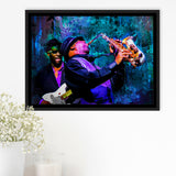 Abstract Jazz Wall Art, Jazz Band, Jazz Band Painting, Framed Canvas Prints Wall Art Home Decor,Floating Frame, Ready to Hang