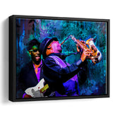 Abstract Jazz Wall Art, Jazz Band, Jazz Band Painting, Framed Canvas Prints Wall Art Home Decor,Floating Frame, Ready to Hang