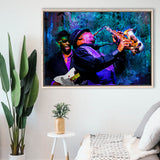 Abstract Jazz Wall Art, Jazz Band, Jazz Band Painting, Framed Canvas Prints Wall Art Home Decor,Floating Frame, Ready to Hang
