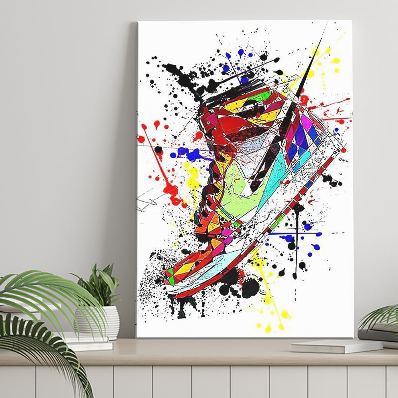 Abstract Jordan Sneaker Canvas Prints Wall Art - Painting Canvas, Home Wall Decor, For Sale