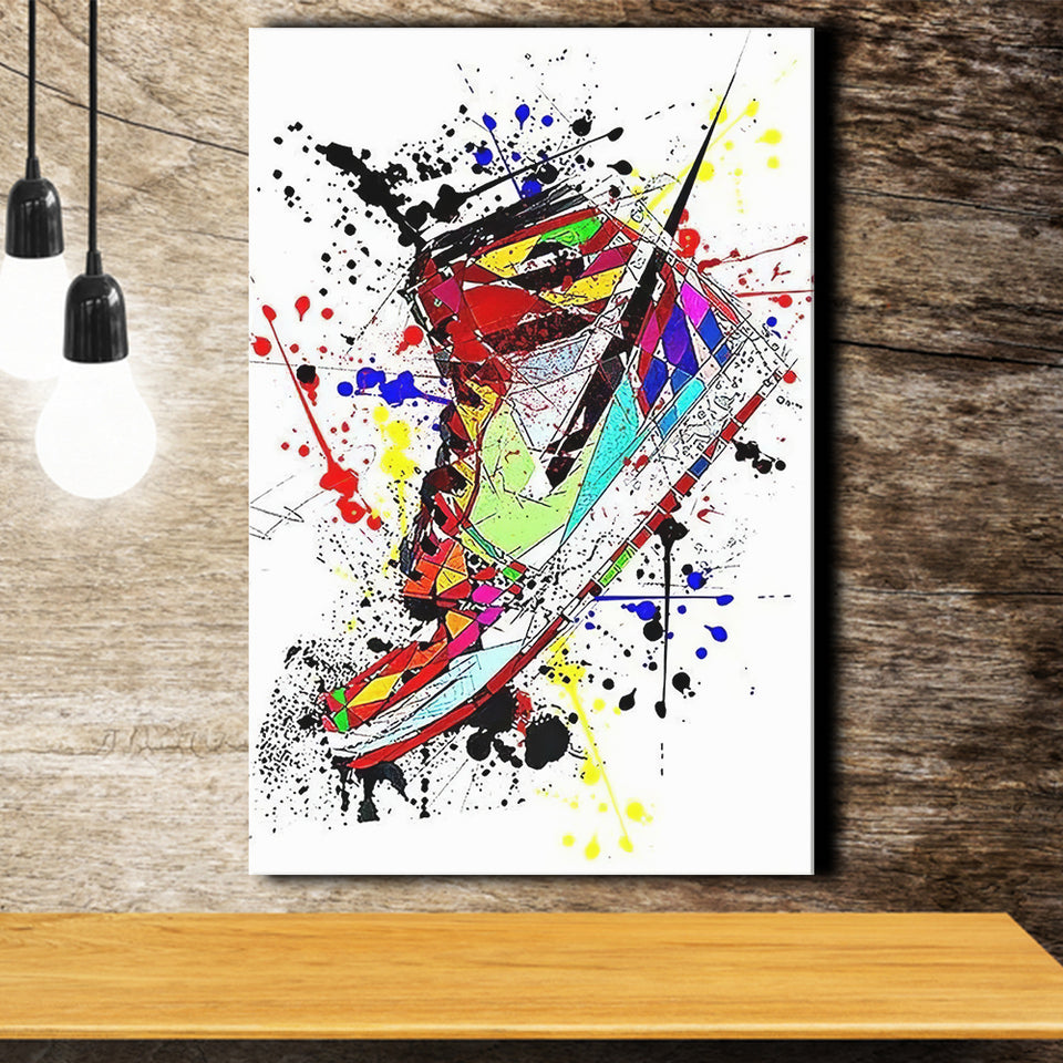 Abstract Sneaker Canvas Prints Wall Art - Canvas, Home Wall D – UnixCanvas