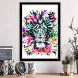 Abstract King Lion Framed Art Print Wall Decor - Painting Art, Wall Art, Framed Picture, Black Frame