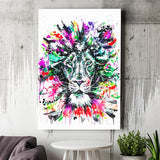 Abstract King Lion Canvas Prints Wall Art Decor - Painting Canvas, Home Decor, Art Print, Art For Sale