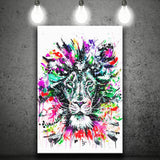 Abstract King Lion Canvas Prints Wall Art Decor - Painting Canvas, Home Decor, Art Print, Art For Sale