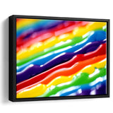 Abstract LGBT, LGBT Framed Canvas Prints Wall Art Decor, Black Floating Frame