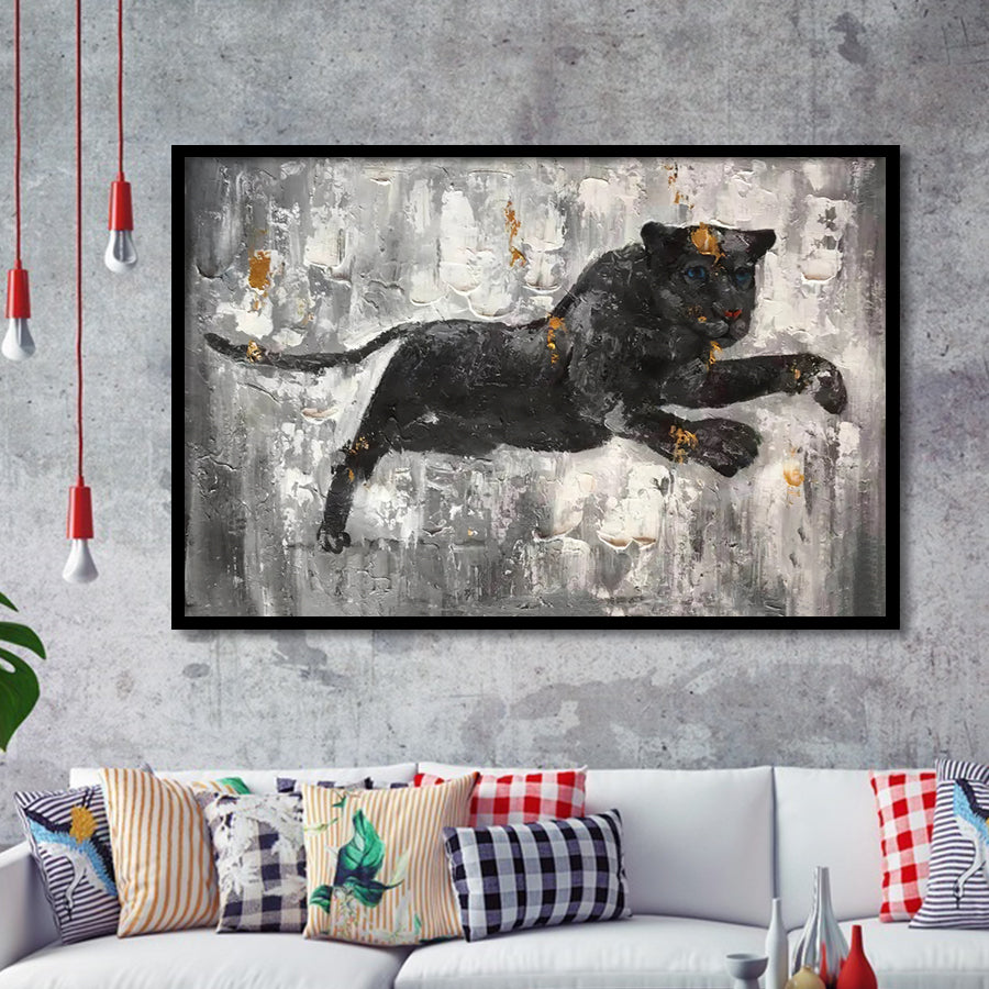 Abstract Lepord Painting Framed Art Prints Wall Art Decor - Painting Prints, Framed Picture