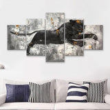 Abstract Lepord Painting 5 Pieces Canvas Prints Wall Art - Painting Canvas, Multi Panel