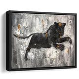 Abstract Lepord Painting Framed Canvas Prints Wall Art - Painting Canvas, Floating Frame, Wall Decor