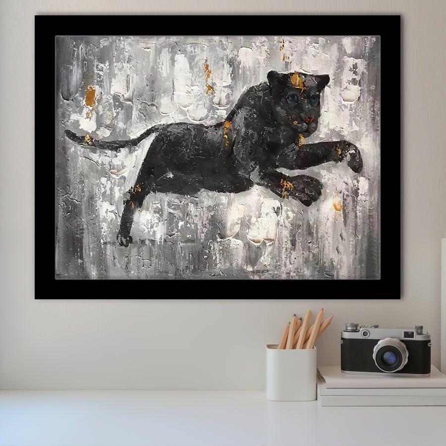 Abstract Lepord Painting Framed Art Prints Wall Art Decor - Painting Prints, Framed Picture