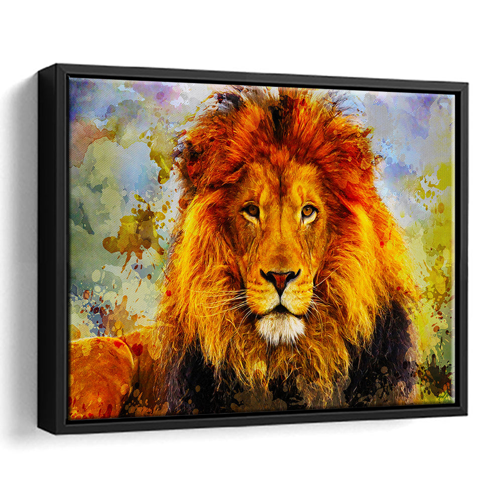 Abstract Lion Framed Canvas Prints Wall Art Decor - Painting Canvas, Framed Picture, Home Decor
