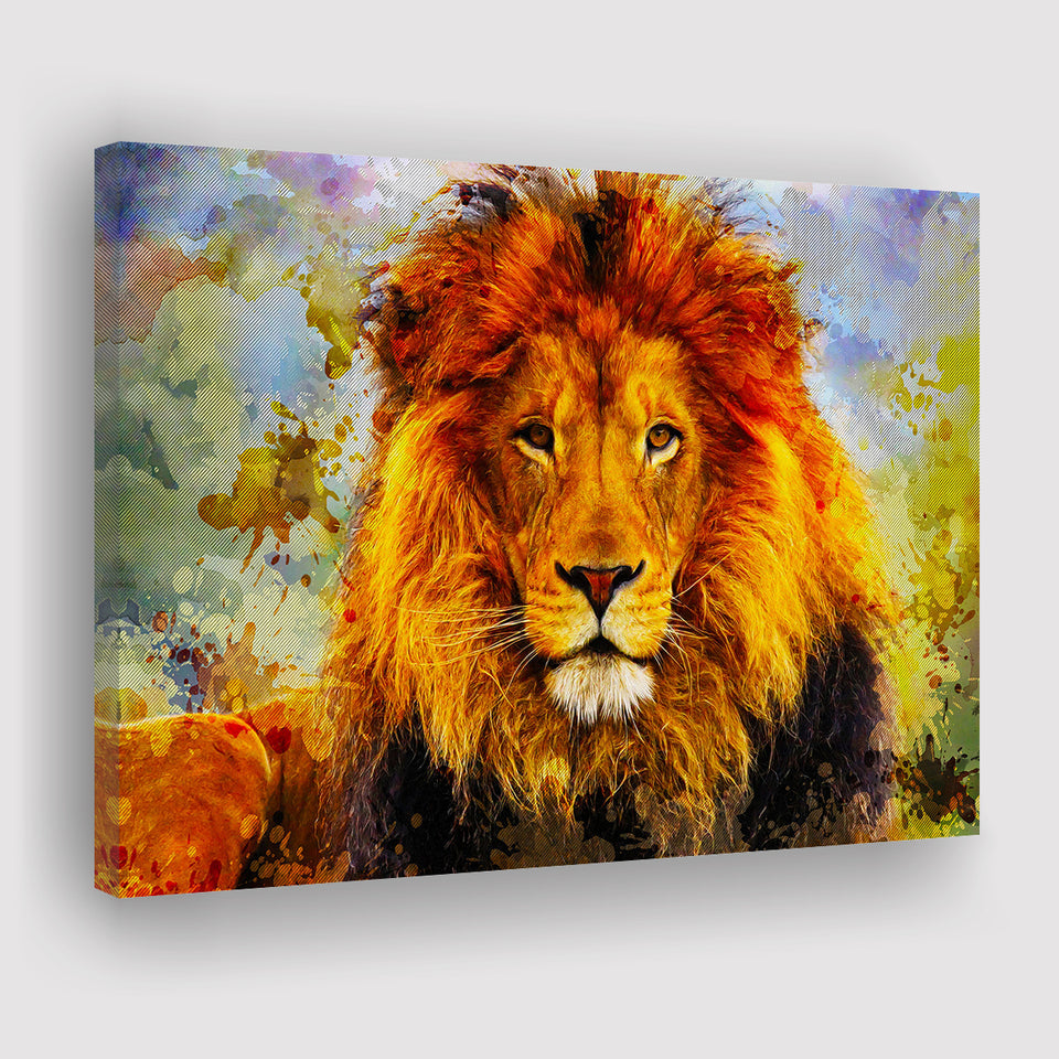 Abstract Lion Canvas Prints Wall Art Decor - Painting Canvas, Art Print, Home Decor, Ready to Hang