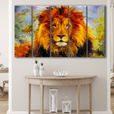 Abstract Lion 5 Piece B Canvas Prints Wall Art Decor, Multi Panels,Large Canvas, Home Decor
