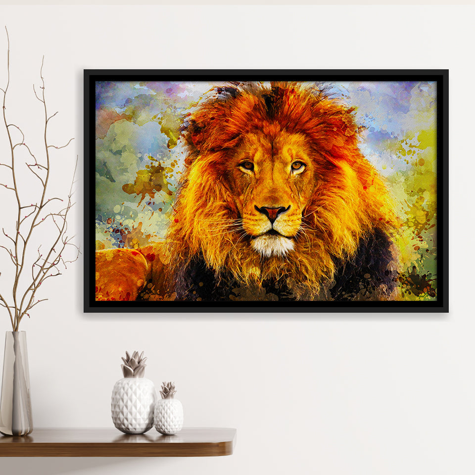 Abstract Lion Framed Canvas Prints Wall Art Decor - Painting Canvas, Framed Picture, Home Decor