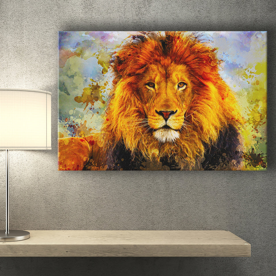 Abstract Lion Canvas Prints Wall Art Decor - Painting Canvas, Art Print, Home Decor, Ready to Hang