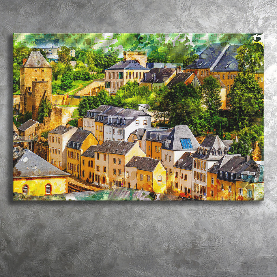Abstract Luxembourg Painting Canvas Prints Wall Art Decor - Painting Canvas, Art Print, Home Decor, Ready to Hang