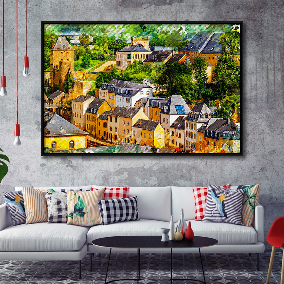 Abstract Luxembourg Painting Framed Canvas Prints Wall Art Decor - Painting Canvas, Framed Picture, Home Decor