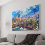 Abstract Monaco Painting Canvas Prints Wall Art Decor - Painting Canvas, Art Print, Home Decor, Ready to Hang