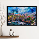 Abstract Monaco Painting Framed Canvas Prints Wall Art Decor - Painting Canvas, Framed Picture, Home Decor