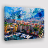 Abstract Monaco Painting Canvas Prints Wall Art Decor - Painting Canvas, Art Print, Home Decor, Ready to Hang