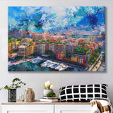 Abstract Monaco Painting Canvas Prints Wall Art Decor - Painting Canvas, Art Print, Home Decor, Ready to Hang