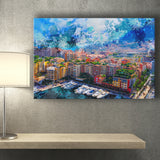 Abstract Monaco Painting Canvas Prints Wall Art Decor - Painting Canvas, Art Print, Home Decor, Ready to Hang
