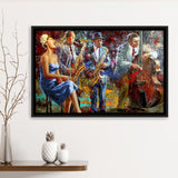 Abstract Music Jazz Band Framed Canvas Prints Wall Art Decor, Framed Picture, Floating Frame