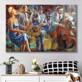 Abstract Music Jazz Band Canvas Prints Wall Art Decor - Painting Canvas,Home Decor, Ready to Hang