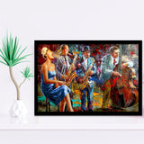 Abstract Music Jazz Band Framed Art Prints Wall Art Decor, Framed Picture, Home Decor