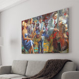 Abstract Music Jazz Band Canvas Prints Wall Art Decor - Painting Canvas,Home Decor, Ready to Hang
