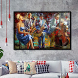 Abstract Music Jazz Band Framed Art Prints Wall Art Decor, Framed Picture, Home Decor