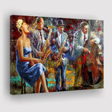 Abstract Music Jazz Band Canvas Prints Wall Art Decor - Painting Canvas,Home Decor, Ready to Hang