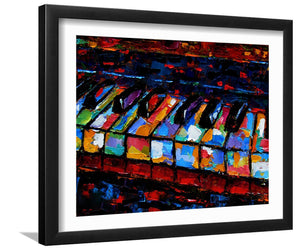 Abstract Piano-Music art, Art print, Frame art, Plexiglass cover
