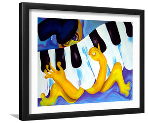 Abstract Piano Man-Music art, Art print, Frame art, Plexiglass cover