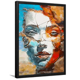 Abstract Piece Of Face, Painting Art, Framed Art Prints Wall Decor