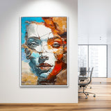 Abstract Piece Of Face,Framed Canvas Prints,Floating Frame, Wall Art Home Decor