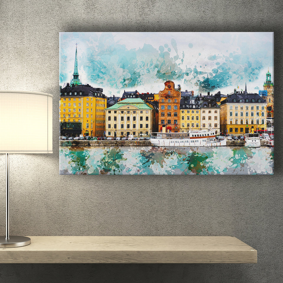 Abstract Stockholm Painting Canvas Prints Wall Art Decor - Painting Canvas, Art Print, Home Decor, Ready to Hang