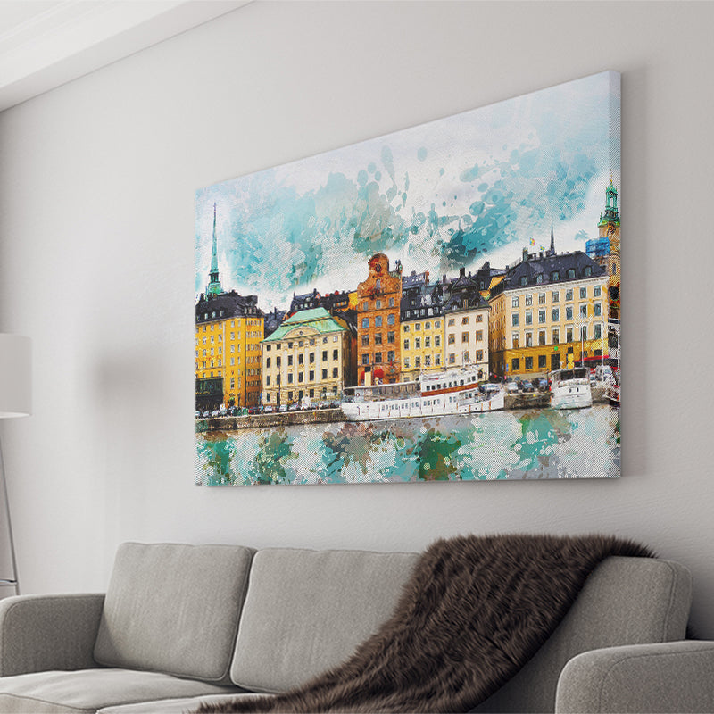 Abstract Stockholm Painting Canvas Prints Wall Art Decor - Painting Canvas, Art Print, Home Decor, Ready to Hang