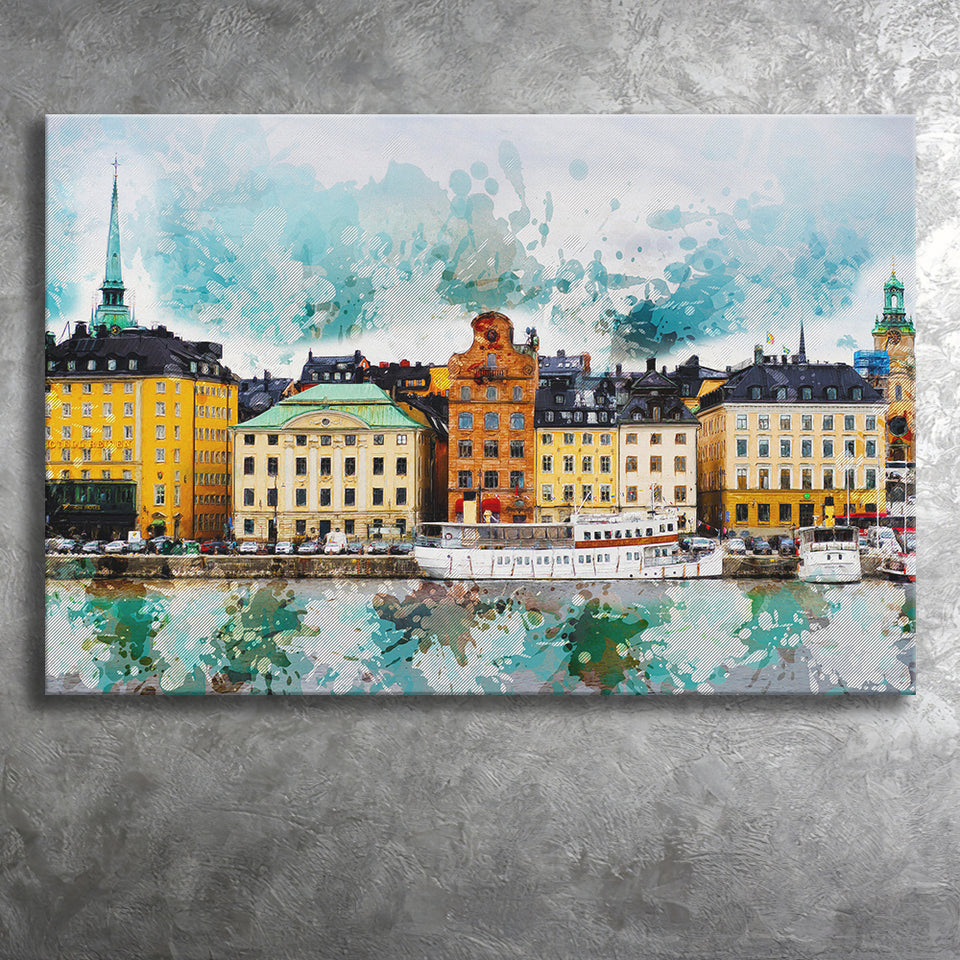 Abstract Stockholm Painting Canvas Prints Wall Art Decor - Painting Canvas, Art Print, Home Decor, Ready to Hang