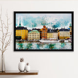 Abstract Stockholm Painting Framed Canvas Prints Wall Art Decor - Painting Canvas, Framed Picture, Home Decor